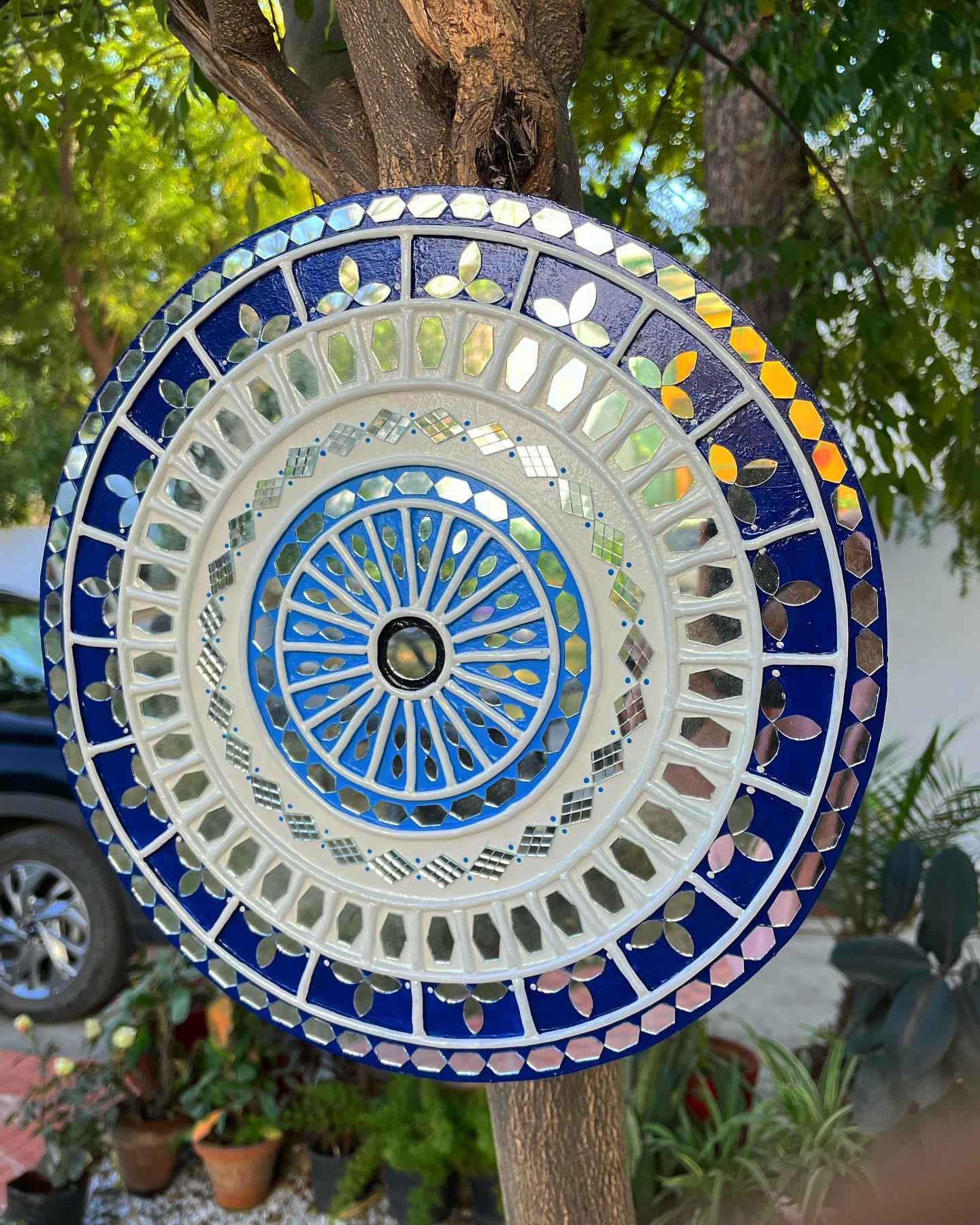 Evil Eyes in Lippan Art - Protective and Decorative Wall Hanging