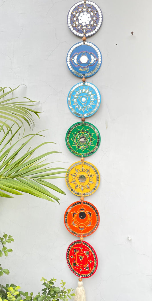 7 Chakras Hanging(Lippan and Mirror Work)
