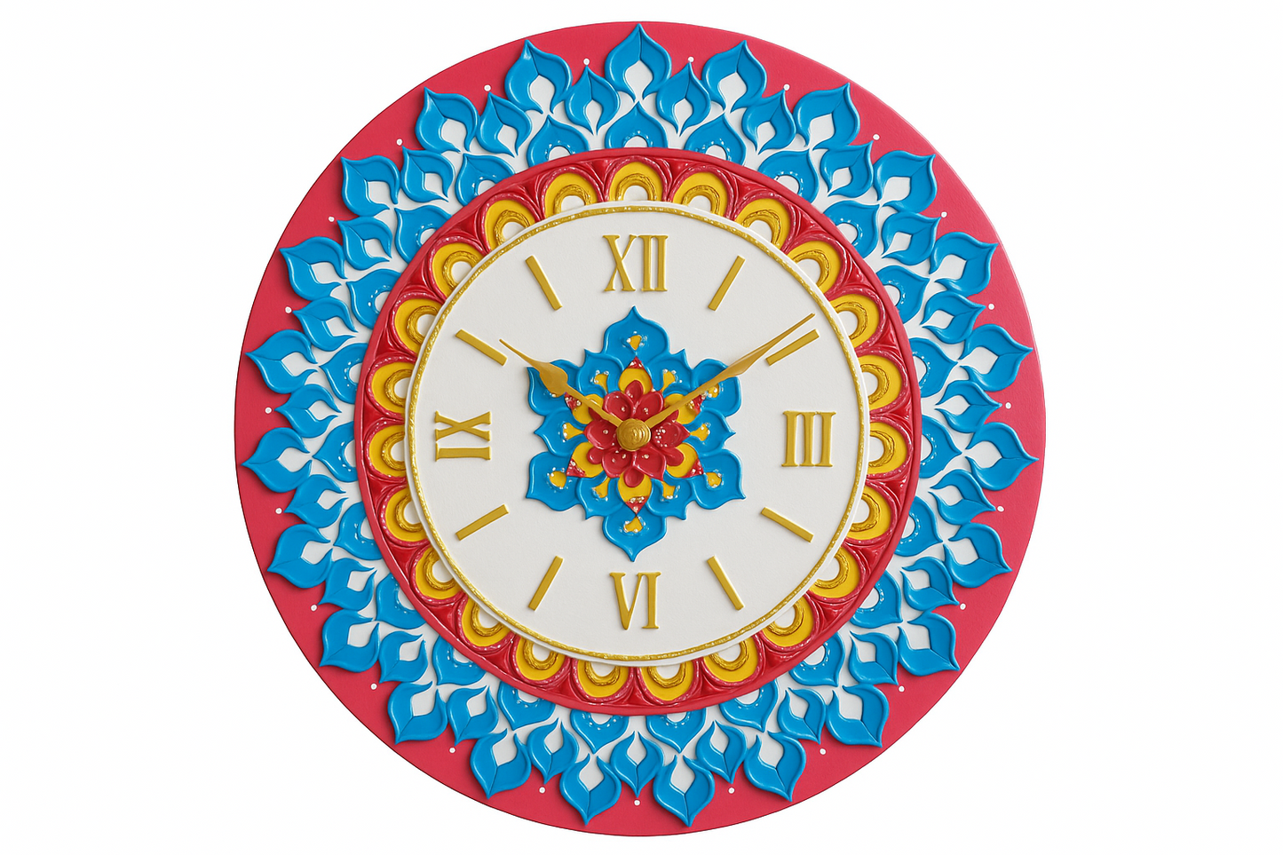 Lippan Art Wall Clock with Mirrors - Multicolor Theme
