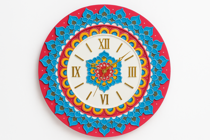 Lippan Art Wall Clock with Mirrors - Multicolor Theme